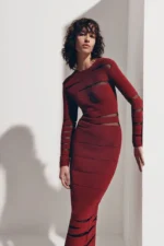Vestido Midi Nervuras & Transparência - Imagem 2