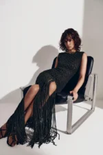 Vestido Crochê com Franjas