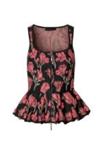 Top Corselet em Tricot Jacquard