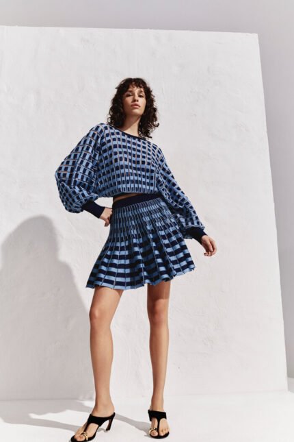 Blusa Leque Listras Bicolor 