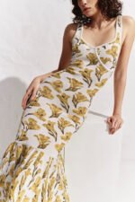 Vestido Jacquard Orquídea Godê - Imagem 5