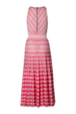 Vestido Midi Plissado Listras Bicolor - Imagem 6