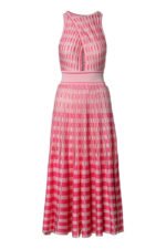 Vestido Midi Plissado Listras Bicolor - Imagem 5