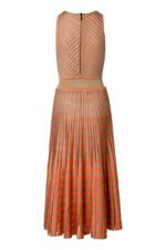 Vestido Midi Plissado Listras Bicolor - Imagem 9