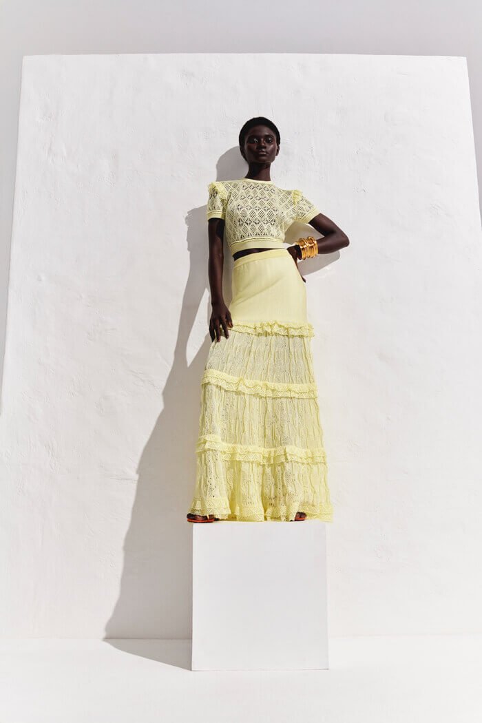 Saia Boho Longa Babados - Imagem 2