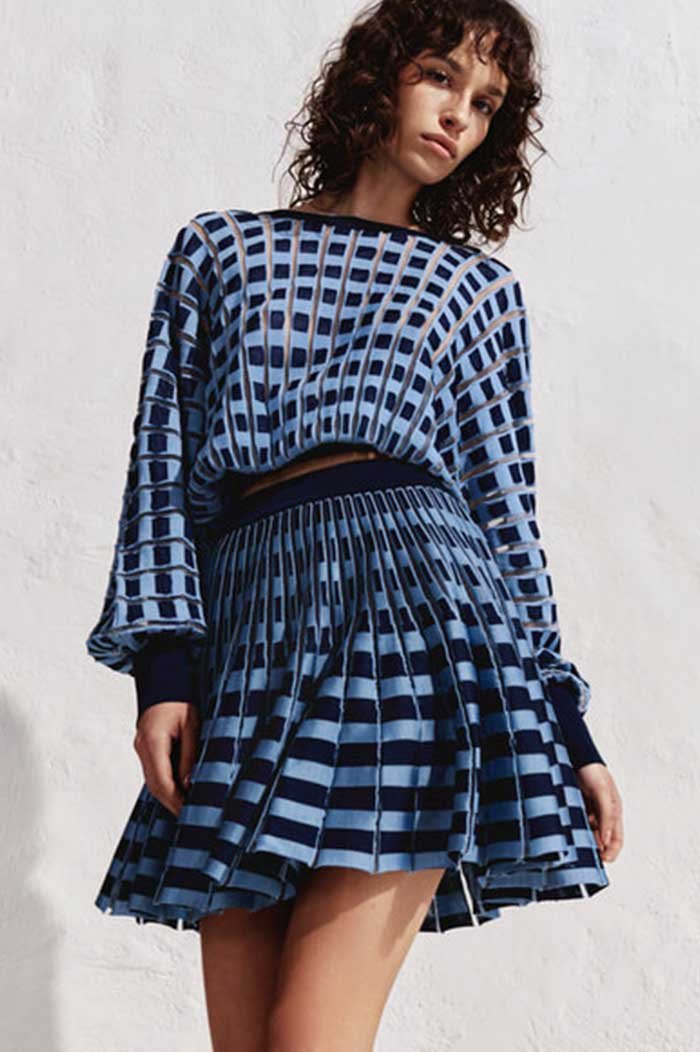 Mini Saia Listrada Bicolor