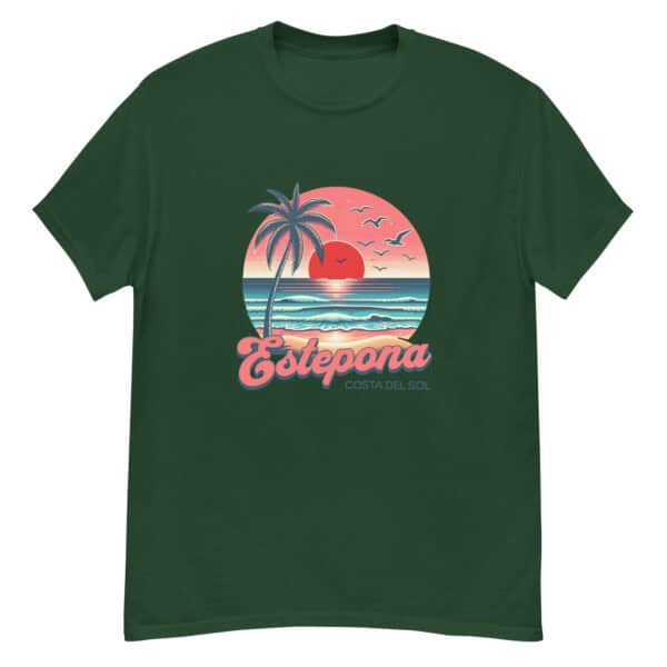 Estepona Costa Retro Sunset Tee - Image 4