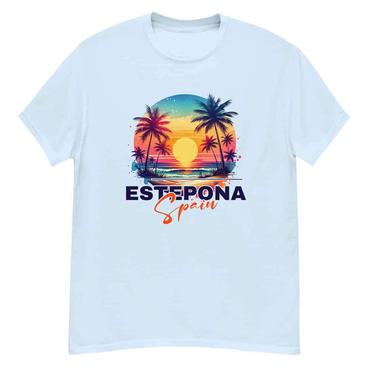 Estepona Colorful Sunset Splash Tee - Image 4