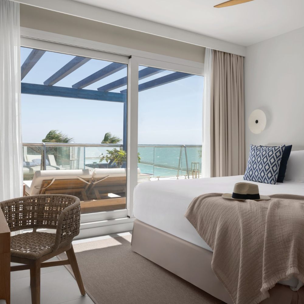 Beachfront hotel room with view