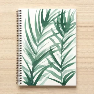 Botanical Leaves, Pine - Wire bound Notebook