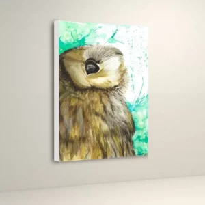 Owl Turquoise Splash
