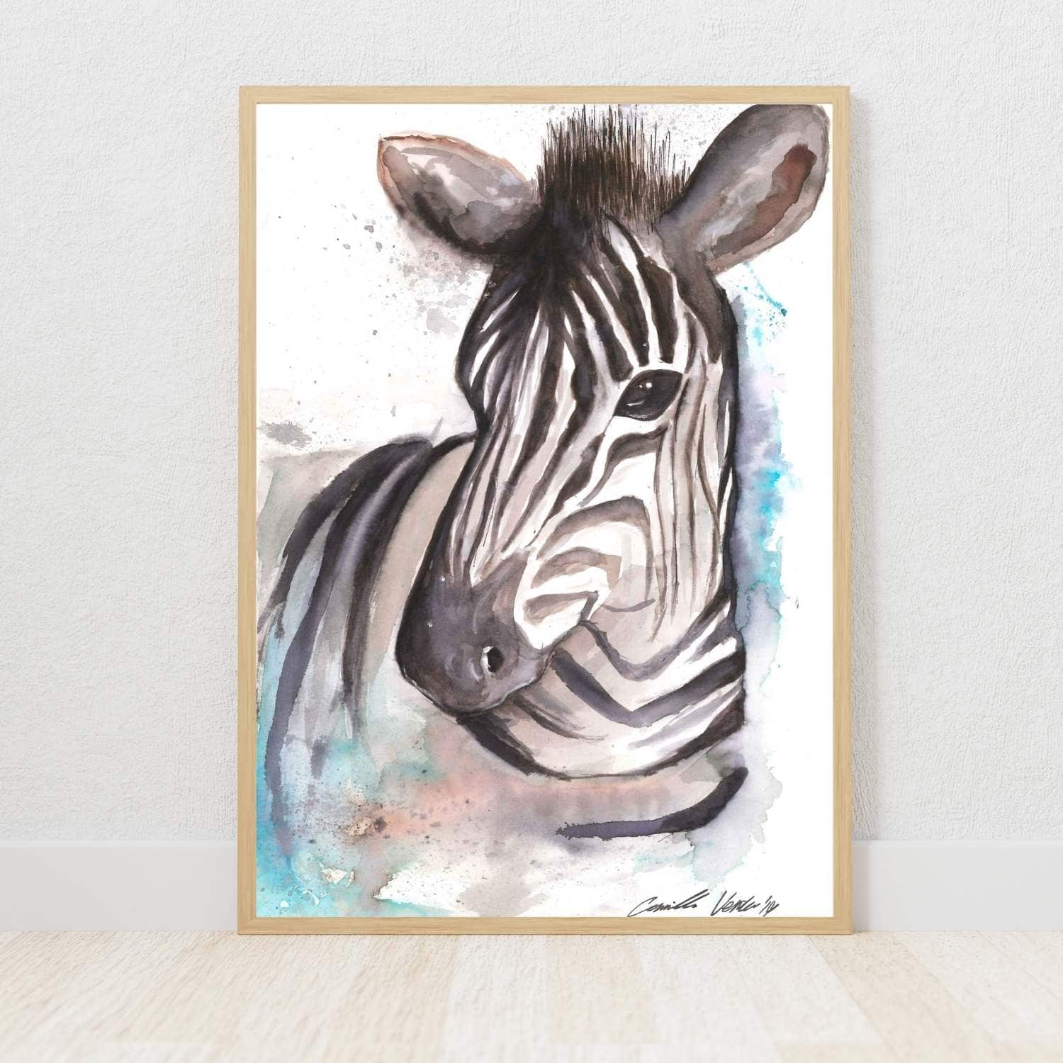 Zebra Blue Splash