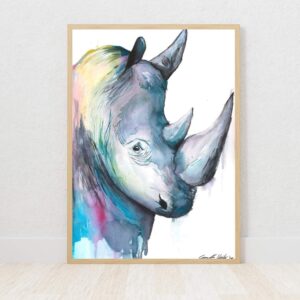Colourful rhino