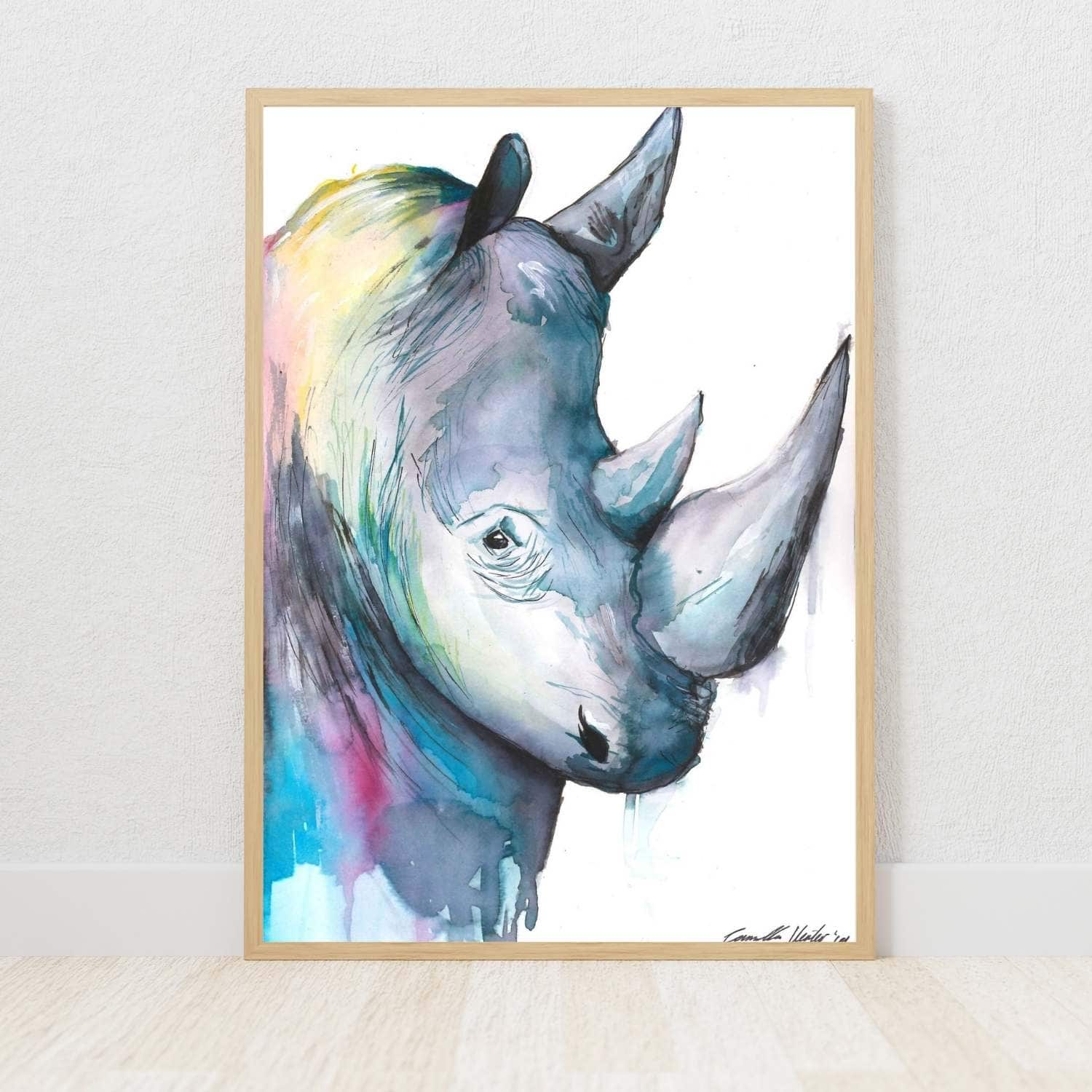 Colourful rhino