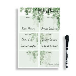 Dry Erase Fridge Weekly Planner - Eucalyptus