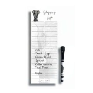 Dry Erase Fridge Shopping List - Elephant