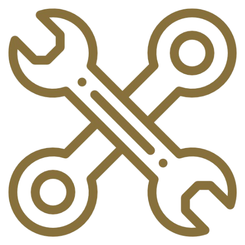 Auto repair tools icon for vehicle maintenance and service.