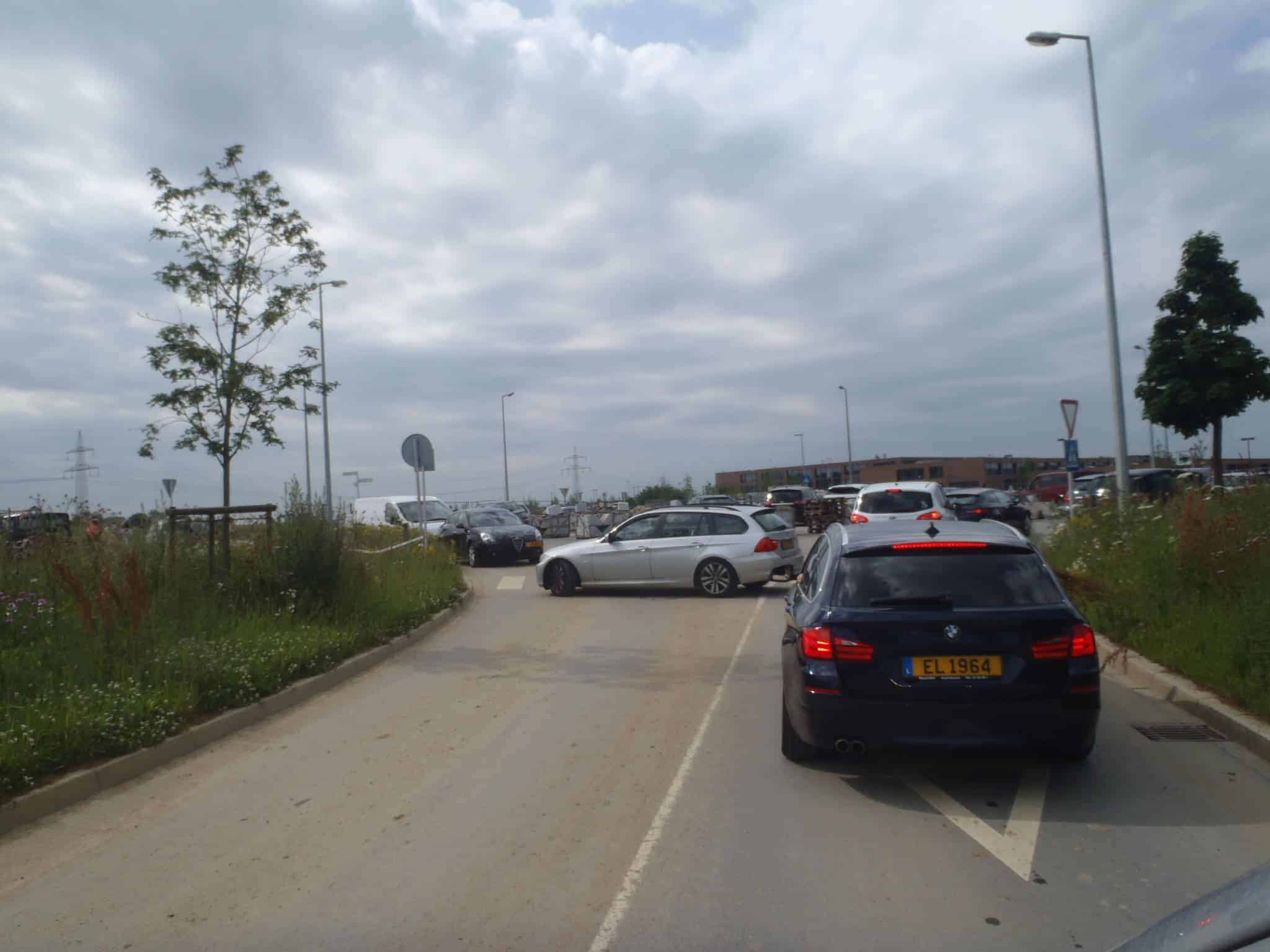 cars parked on a road