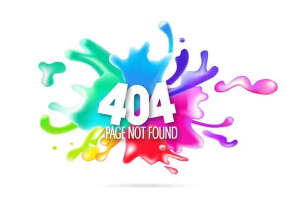 404 error message graphic