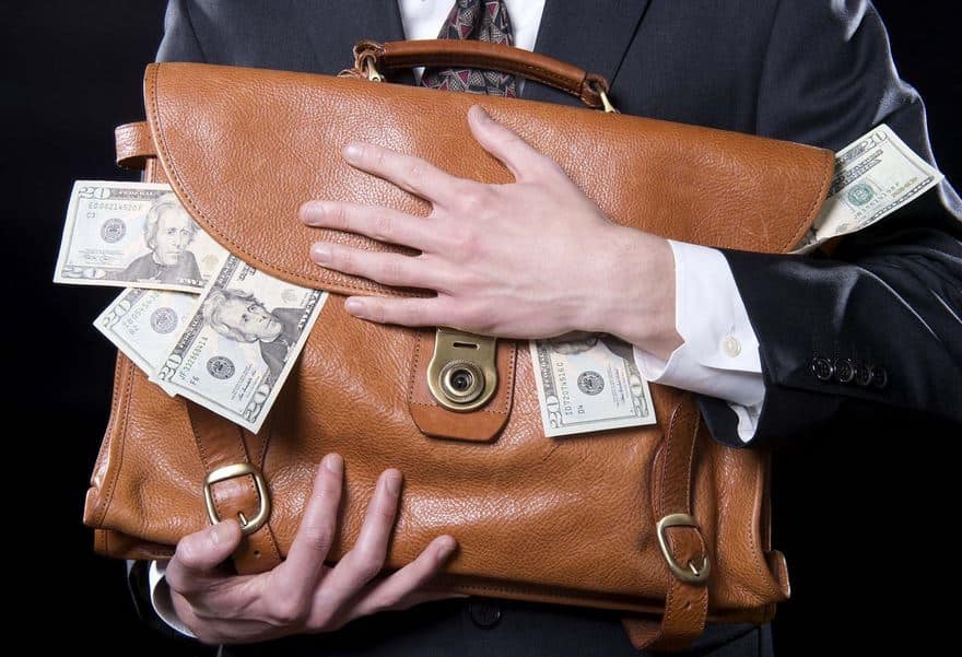 greedy businessman