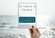 is there a future for european schools text on a photo of the beah