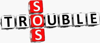 word trouble and sos