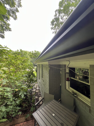 High-quality gutter system installed in Kentucky, ensuring clog-free performance and durability.