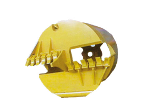 single bottom double door bucket tooth rotary bucket