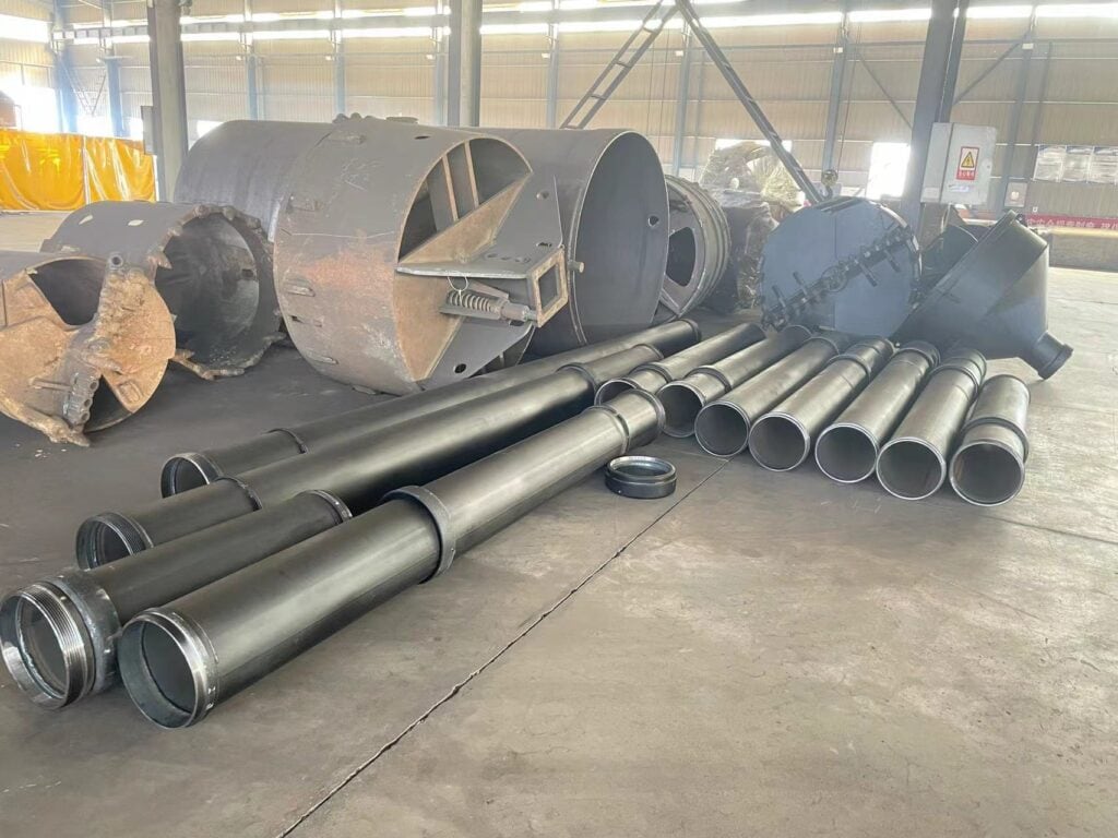 Pipe casing just produced