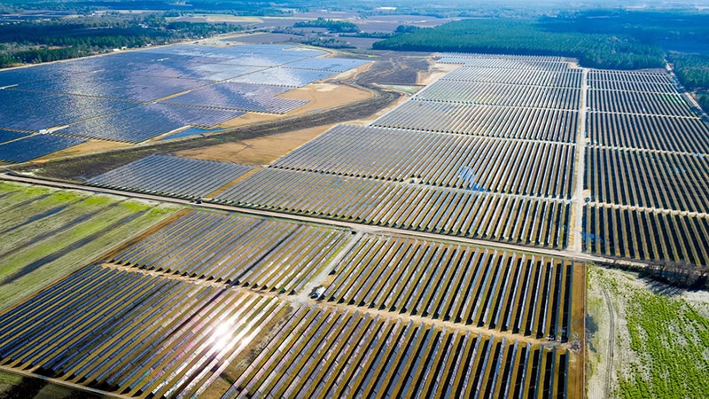 Solar farm construction site