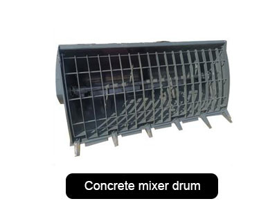 Concrete mixer drum