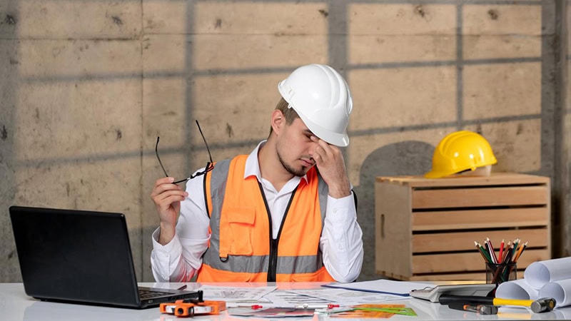 Construction operator concerned
