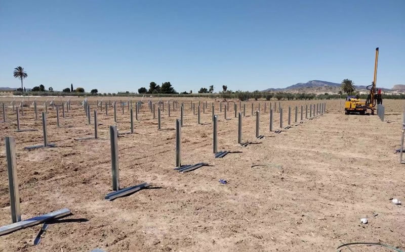 EVERSTAR Solar Pile Machine Construction Site