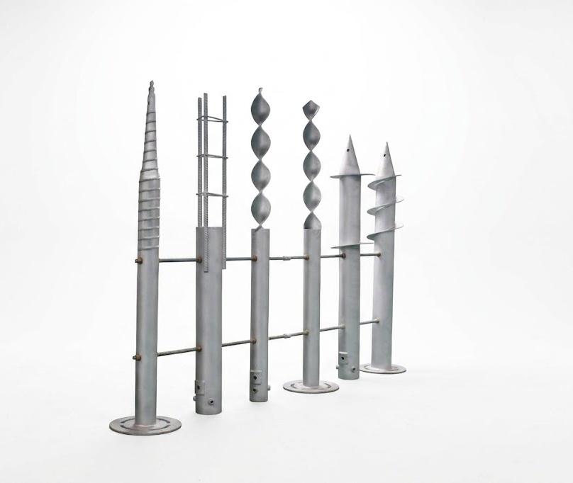 Different types of ground screws.