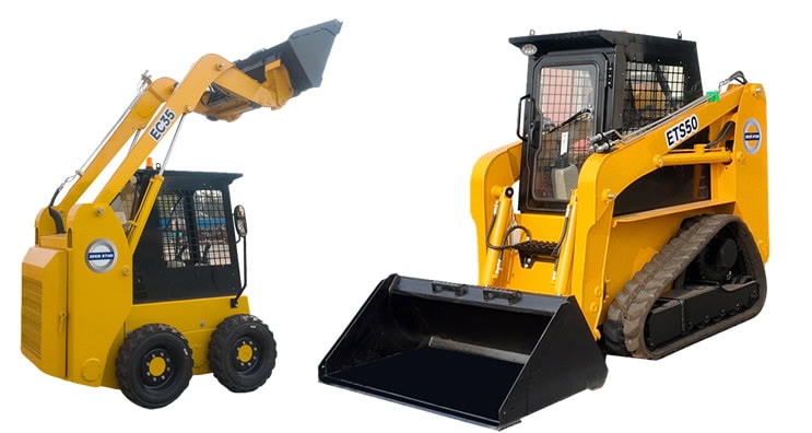 EVERSTAR EC35 Wheel Skid Steer and an ETS50 Track Skid Steer. 