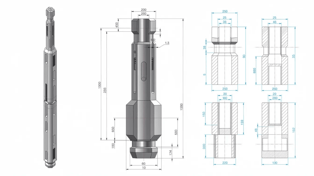 Mechanical device in Kelly Bar for drilling projects