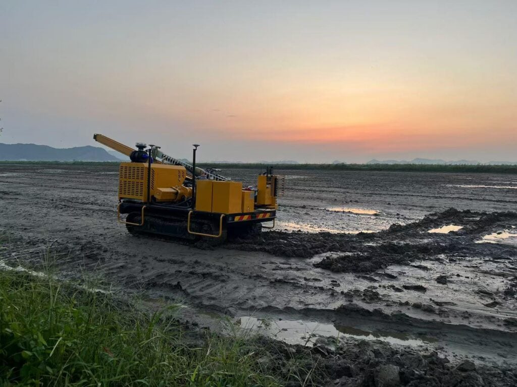 Silty clay construction environment