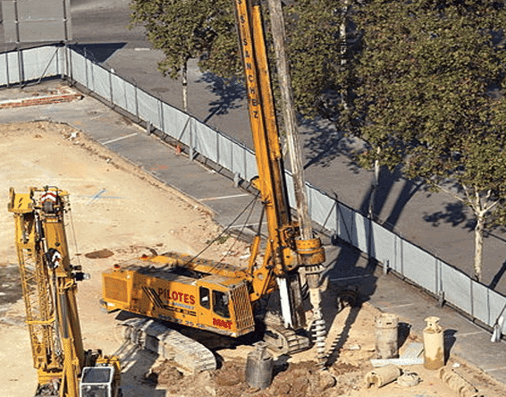 Piling rigs in construction