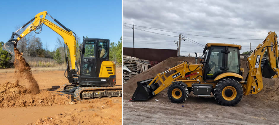 backhoe loader vs mini excavator for trenching