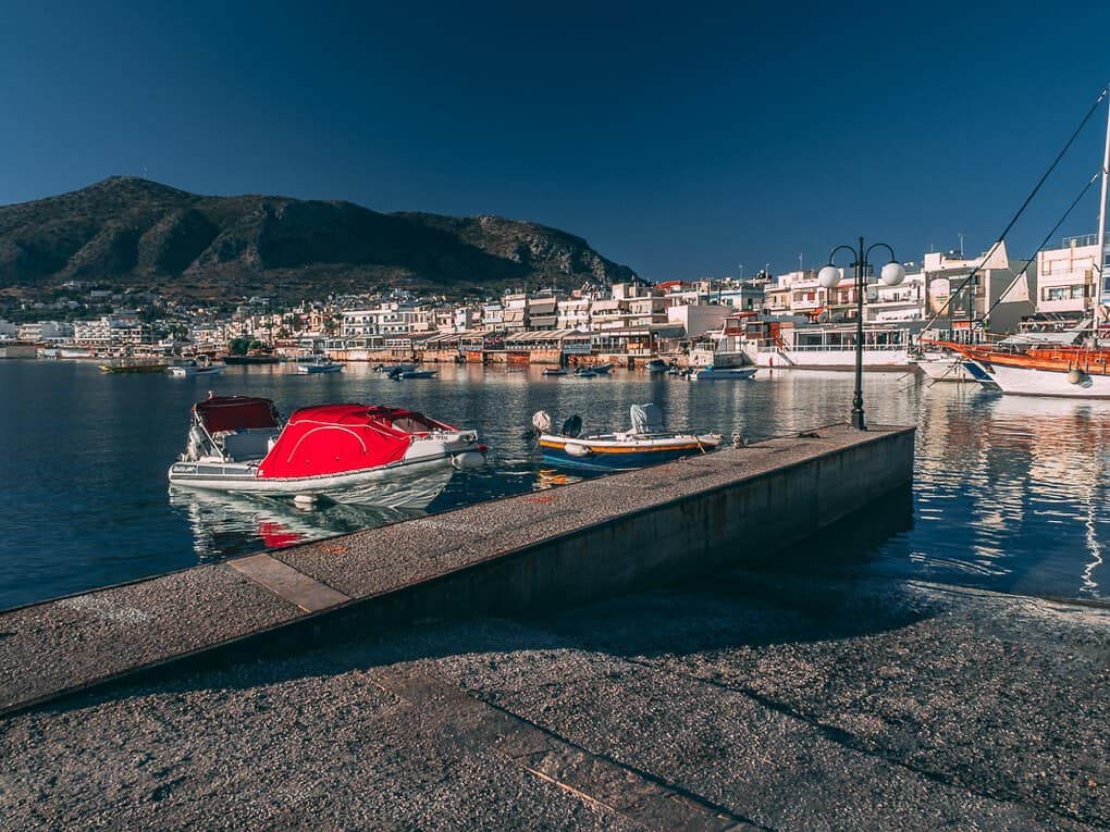 Hersonissos Port in Crete Greece