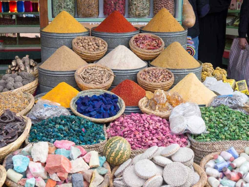 Spices in the Marrakech souk