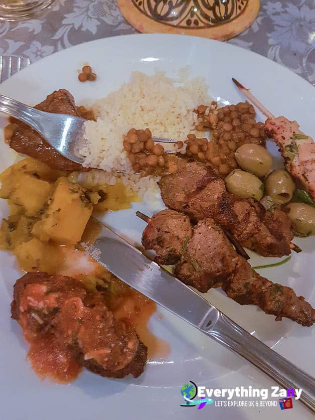 Moroccan food at Hotel RIU Tikida Palmeraie
