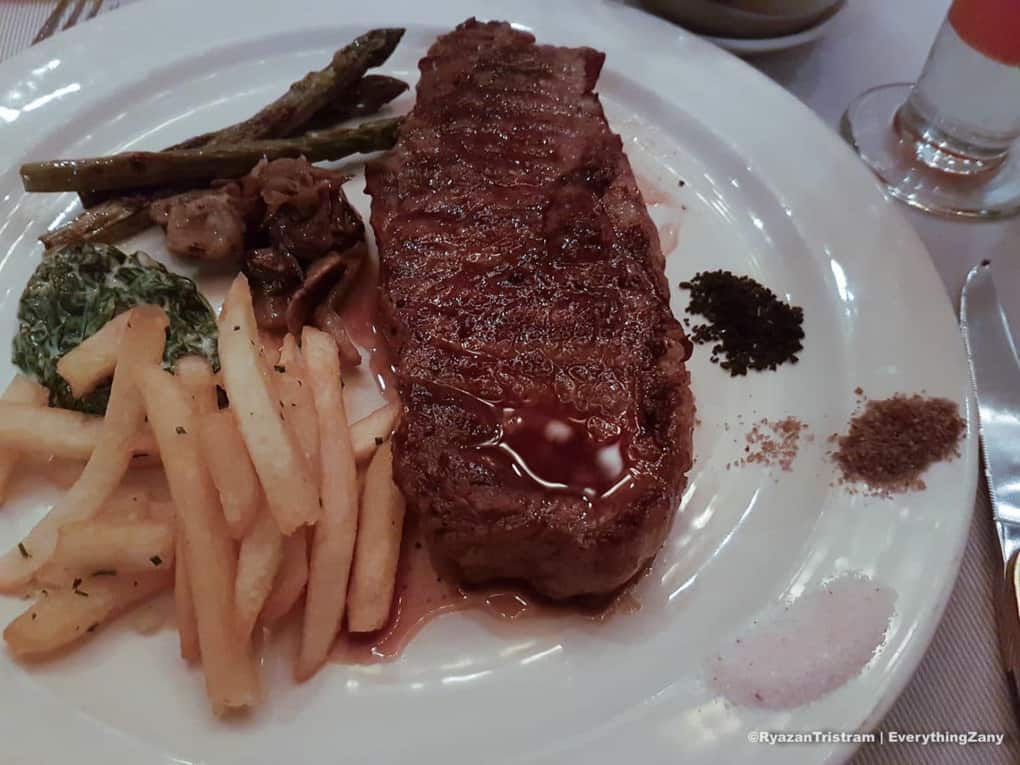 steak in crown grill Royal Princess