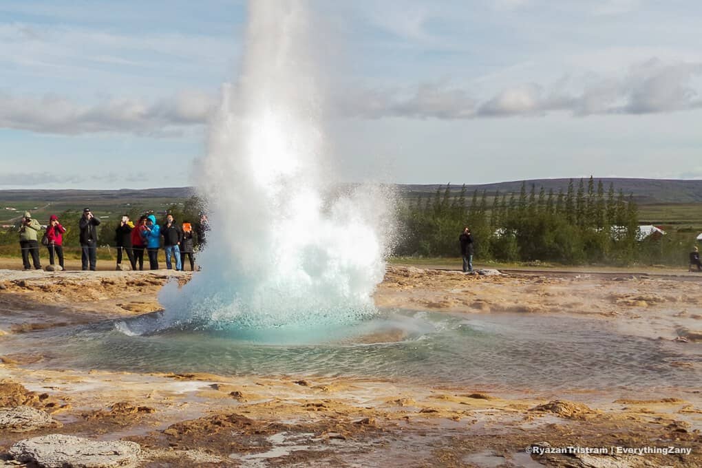 Strokkur Geysir in the Golden Circle Iceland