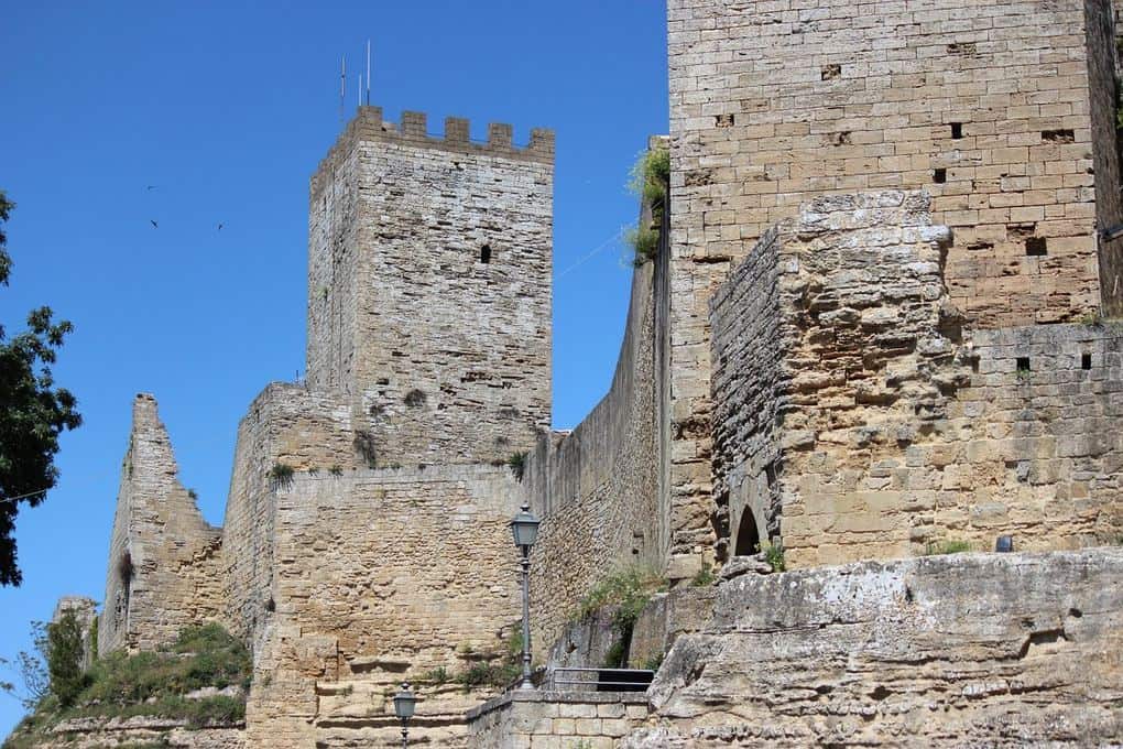 Enna Castle in Sicily Italy