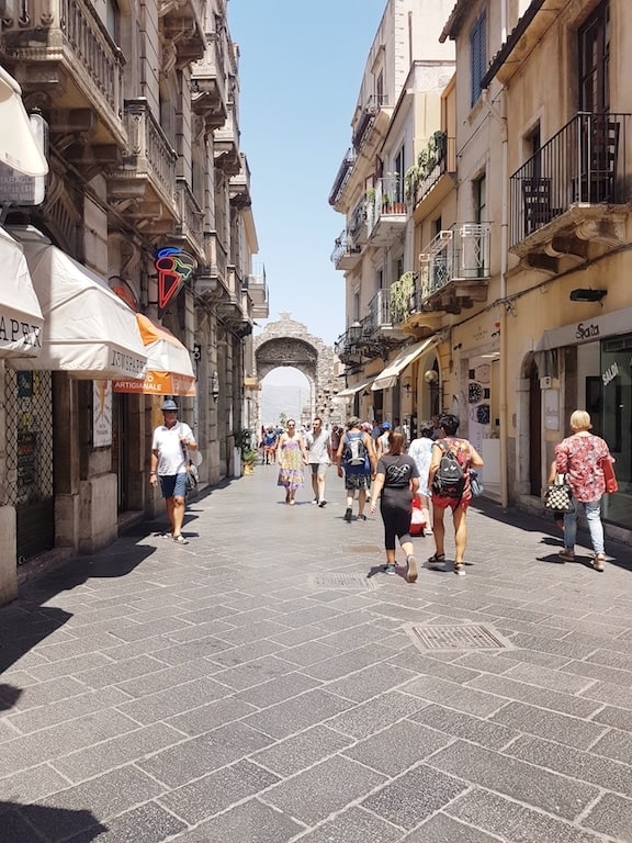 Stroll along Corso Umberto  Taormina Sicily