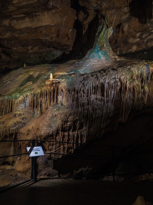 Rock formations inside the cheddar gorge in somerset