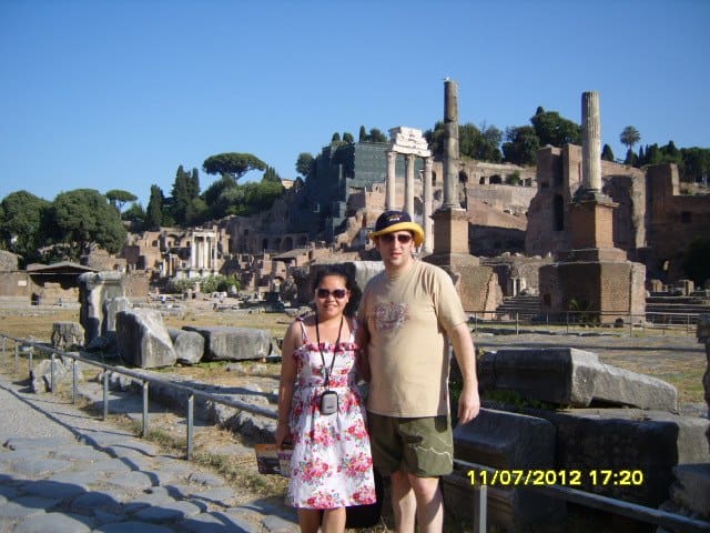 Inside the Roman Forum in Rome Italy