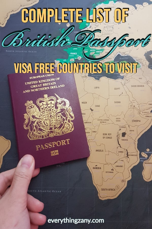 Complete List of UK Passport Visa Free Countries to Visit