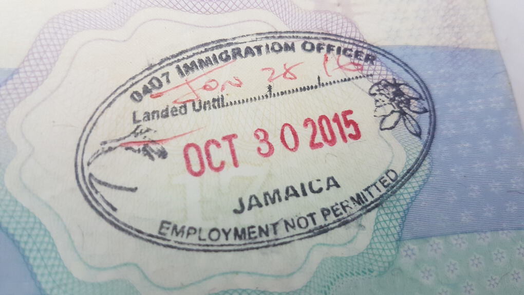 Jamaica Arrival Stamp for UK Passport Visa Free countries to visit
